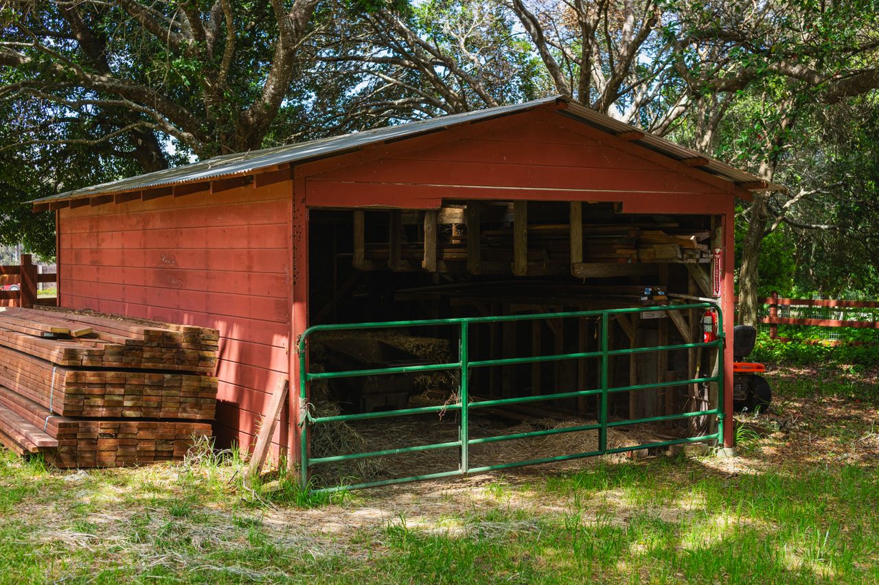 Roof on a backyard accessory building