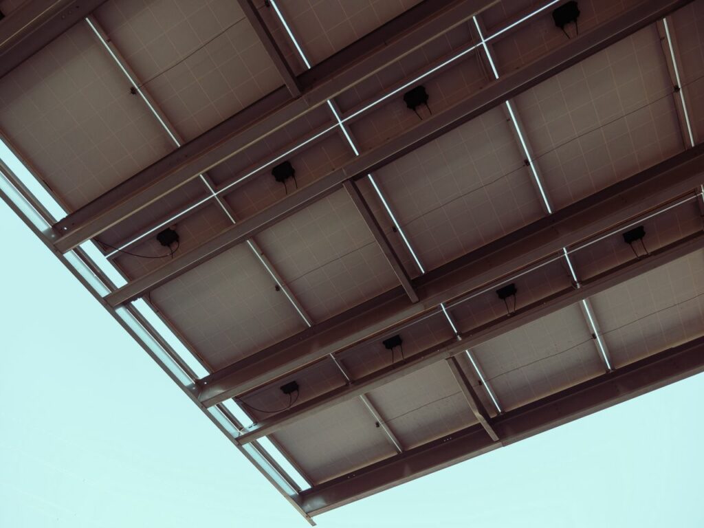 Roofing on a commercial construction project Roofing on a commercial construction project