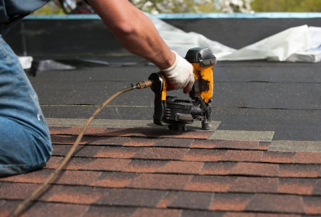 New roof installation on a home